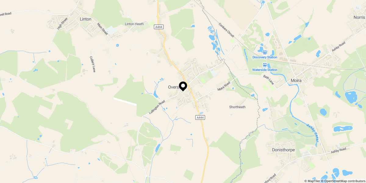 Approximate location of Main Street, Overseal, Swadlincote, DE12 6LG